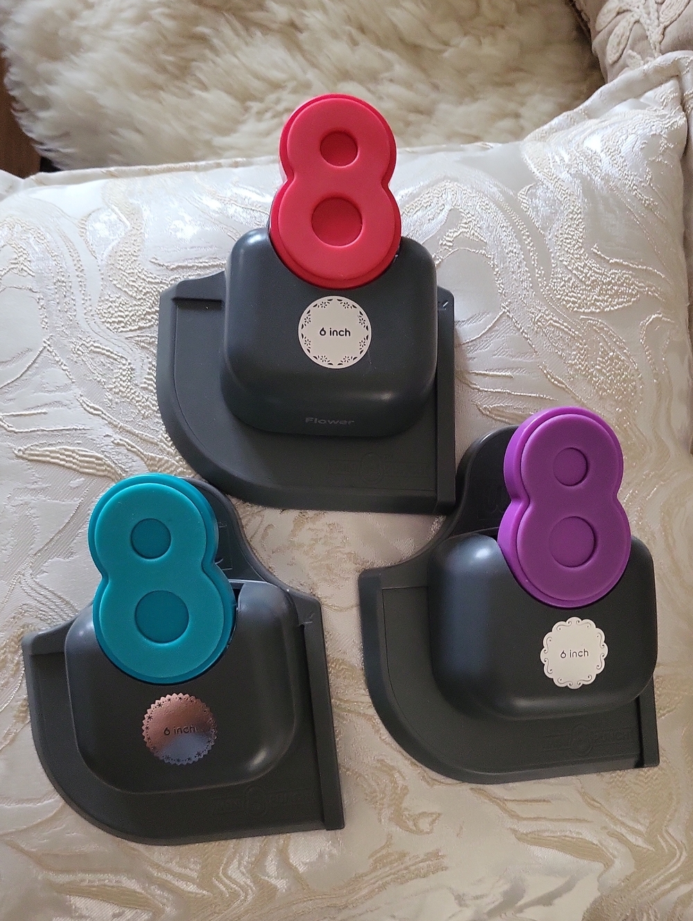 CraftPunch 6-Inch Corner Rounder Set - Pink, Teal, Purple